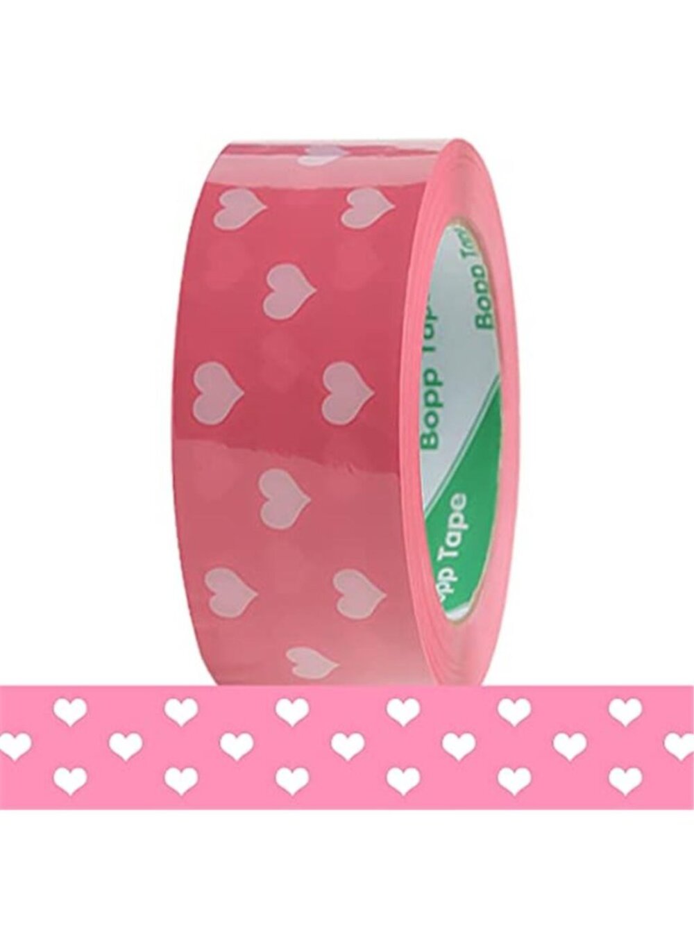 Designer Cute Packing Tape, Pink Heart Pattern Shipping Tape, Carton Decorative